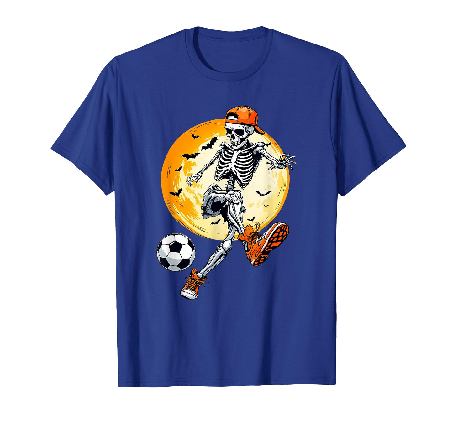 Funny Spooky Skeleton Soccer Tee | Boys & Kids Halloween T-Shirt