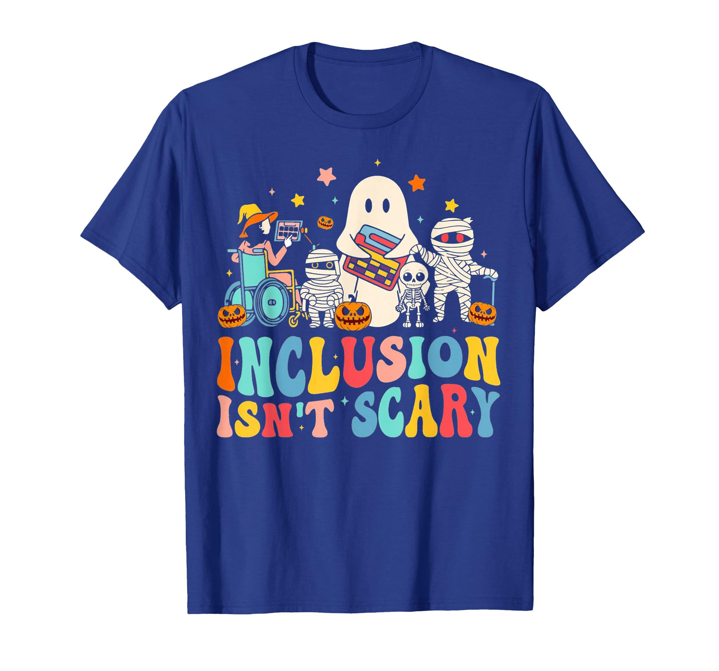 Inclusion Isnβt Scary Halloween Disability Awareness Graphic T-Shirt