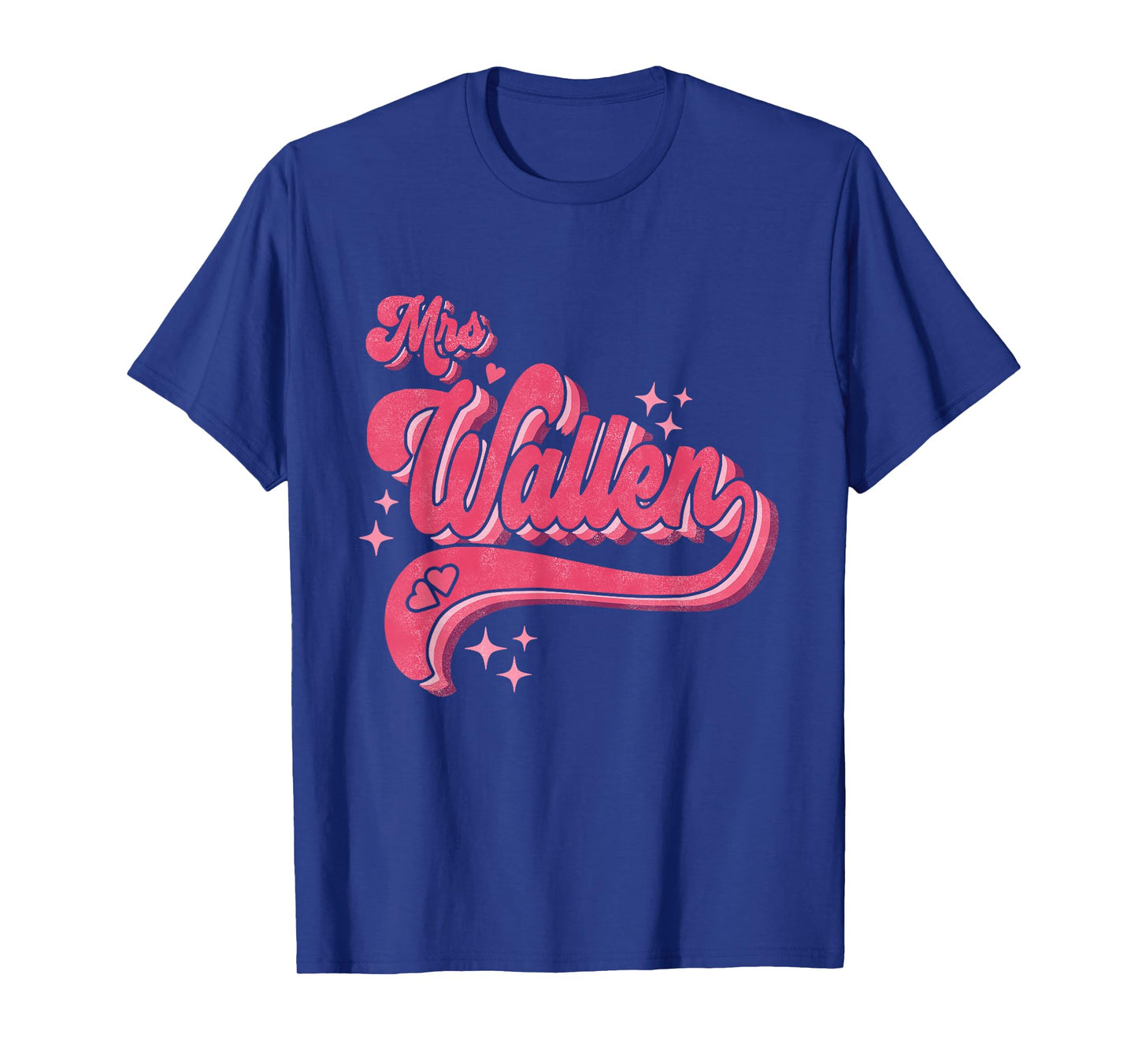 Cute Retro Pink Vintage Funny Name Future Mrs Wallen T-Shirt
