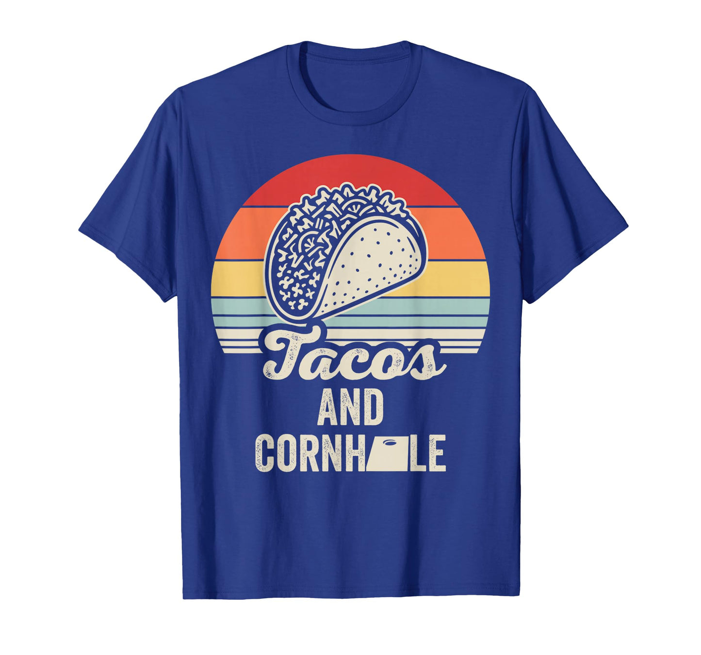 Tacos and Cornhole Retro Style Fun T-Shirt