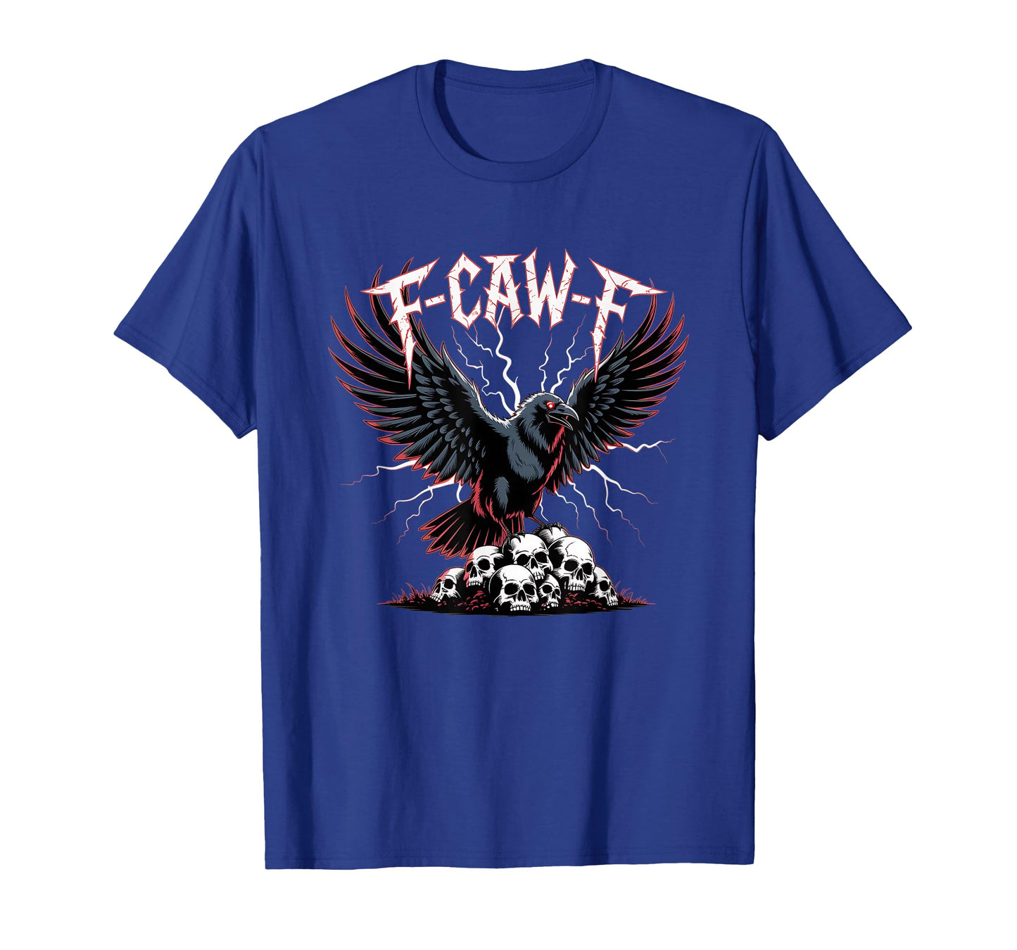 F-CAW-F Black Crow Skull Funny Gothic Metal Bird Sarcasm T-Shirt