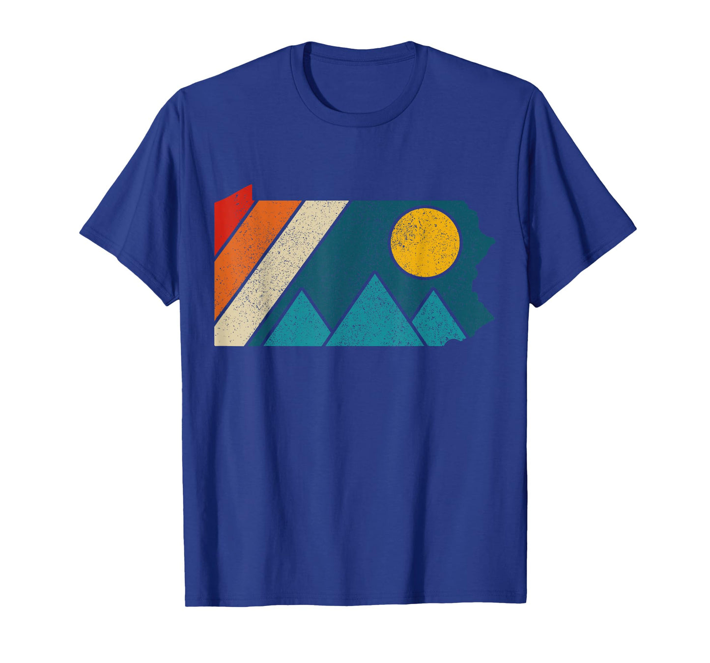 Pennsylvania Vintage State Map Mountains Hiking Pride Gift T-Shirt