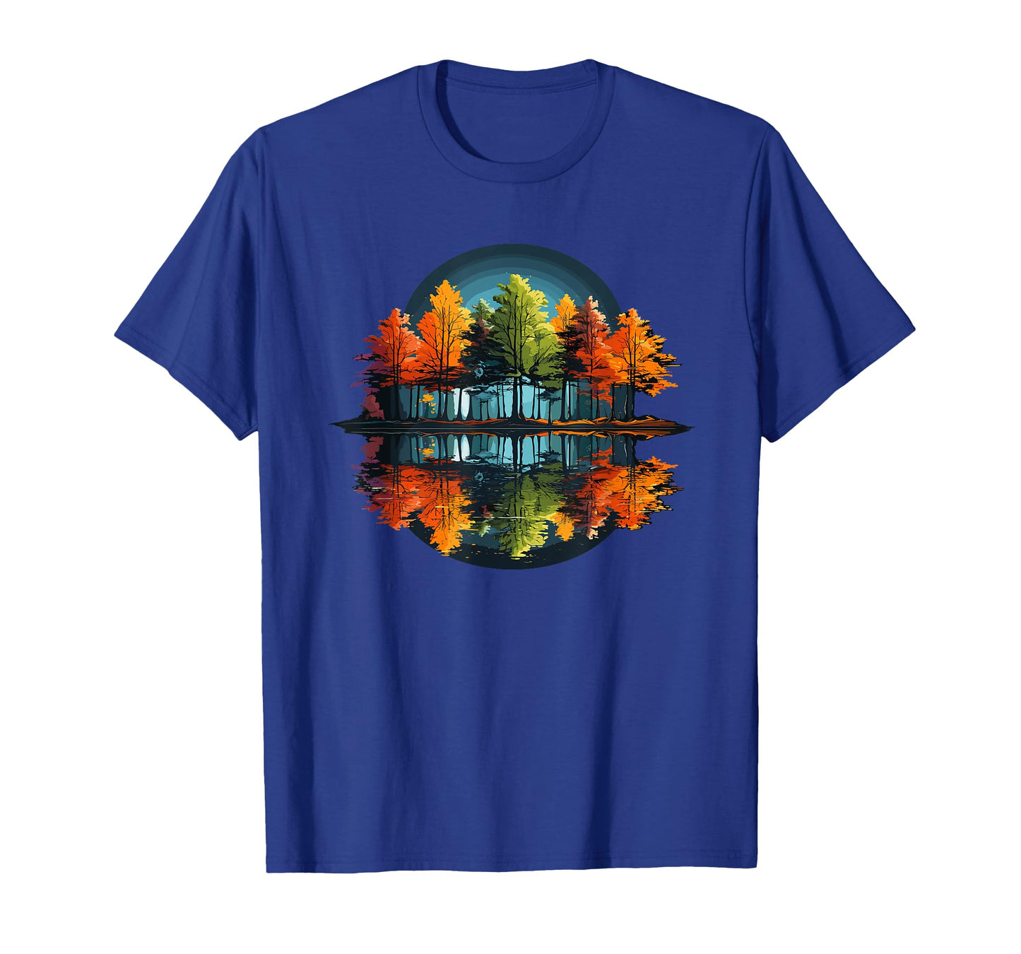 Nature Reflection Forest Trees Outdoor Wildlife T-Shirt