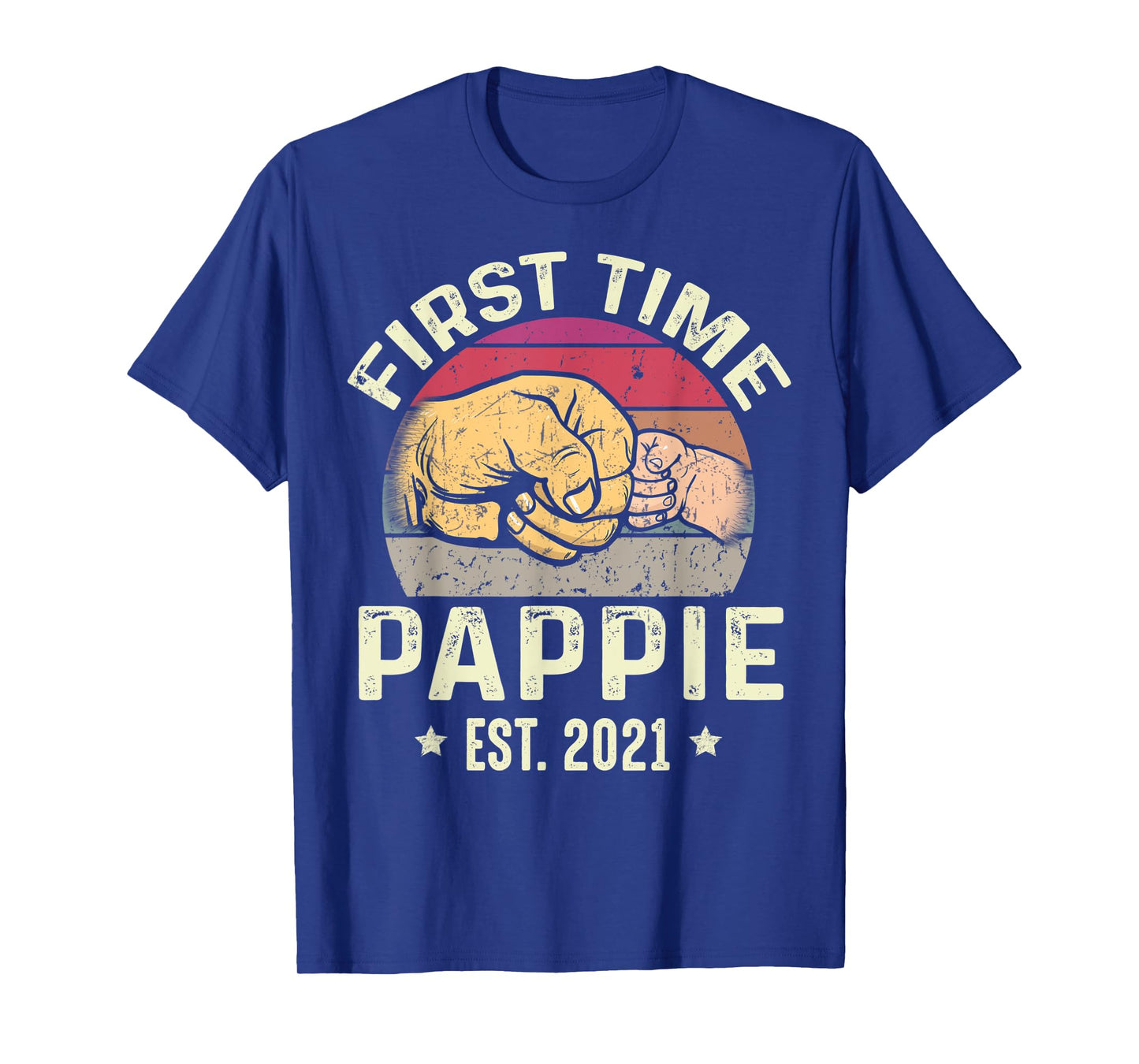 First Time Pappie Est 2021 for New Pappie Funny Fathers Day T-Shirt