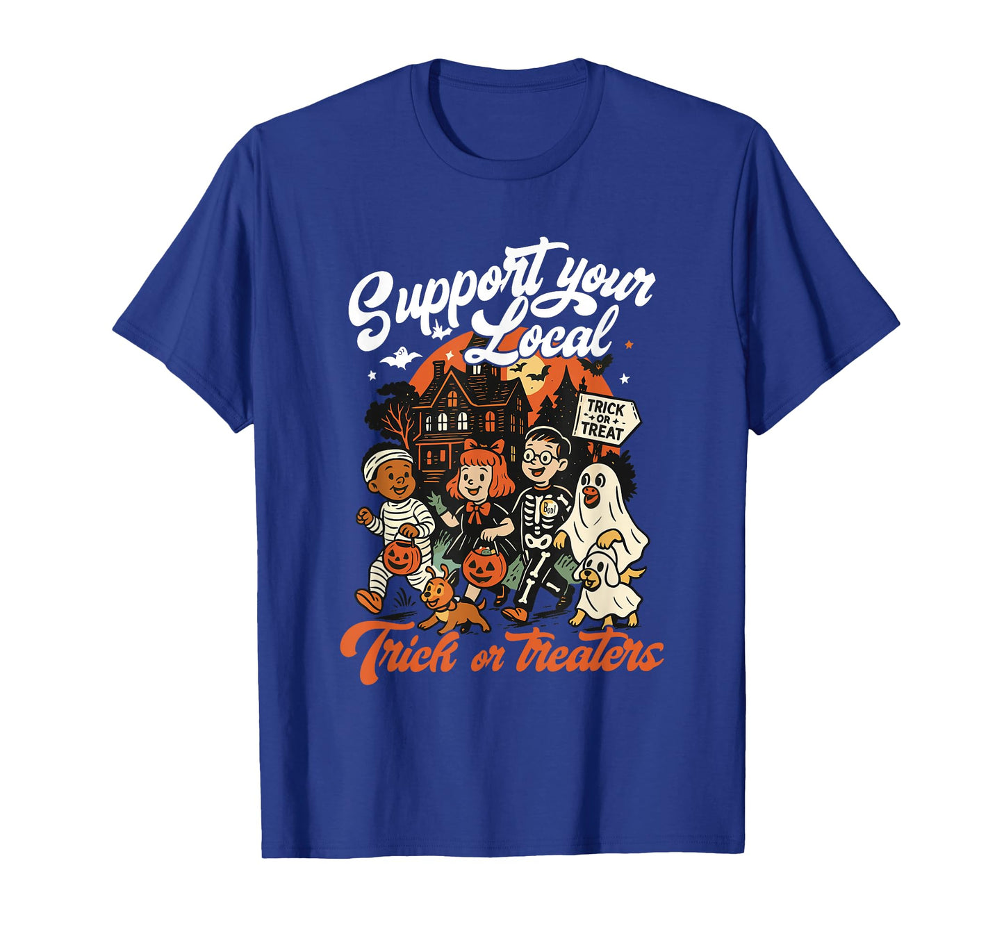 Support Your Local Trick or Treaters Vintage Halloween Witch T-Shirt