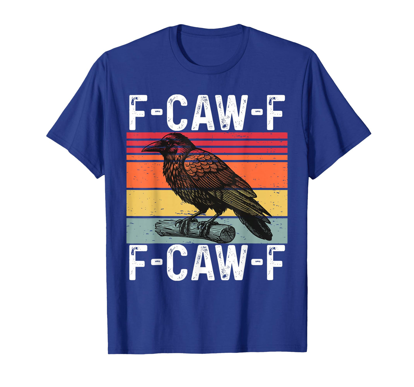 Vintage F-Caw-F Crow FCAWF Funny Bird Graphic T-Shirt