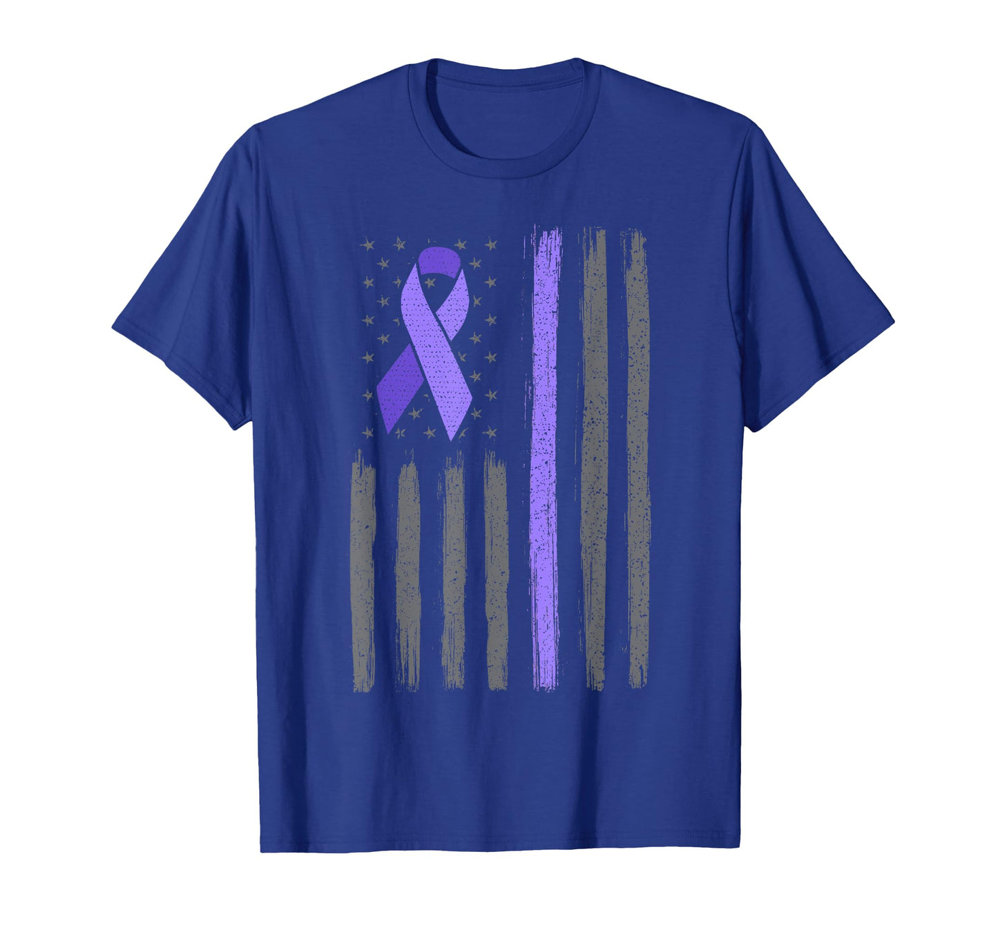 American flag ribbon stomach cancer awareness T-Shirt