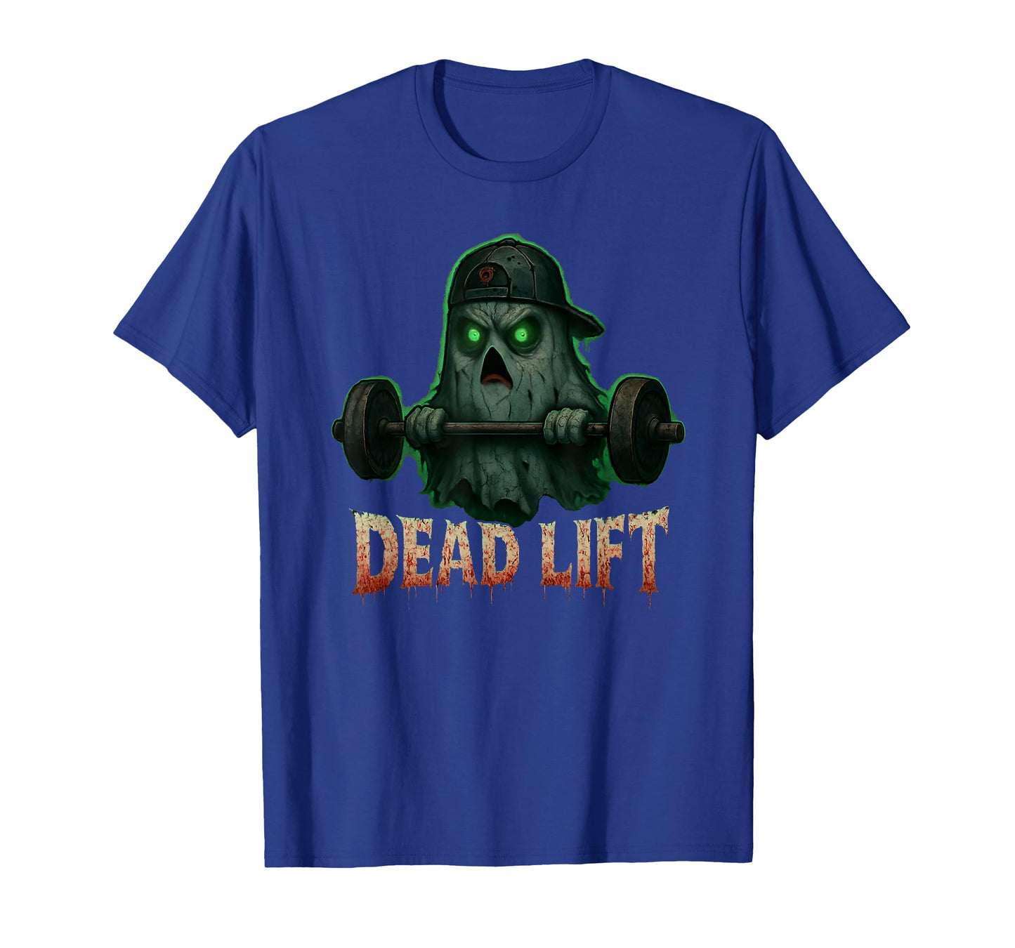 Dead Lift Funny Ghost Gym Halloween Weightlifting Pocket T-Shirt