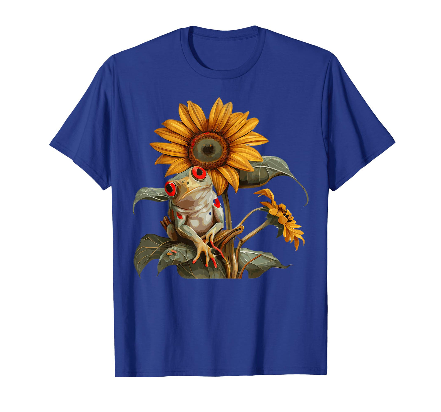 Cute Sunflower Red Eyed Tree Frog Lover Amphibian T-Shirt