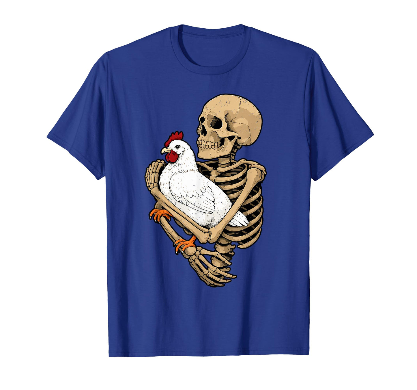 Skeleton Chicken Halloween Farm Animal Spooky Season Farmer T-Shirt