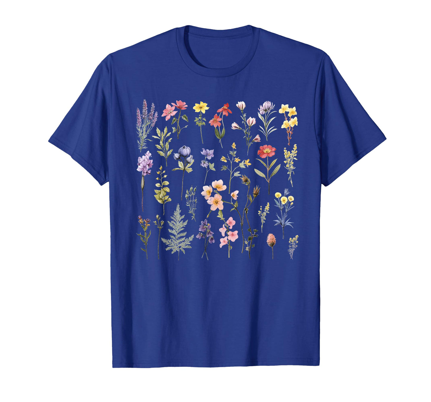Vintage Flowers Women Wildflower Graphic Floral Gardening T-Shirt