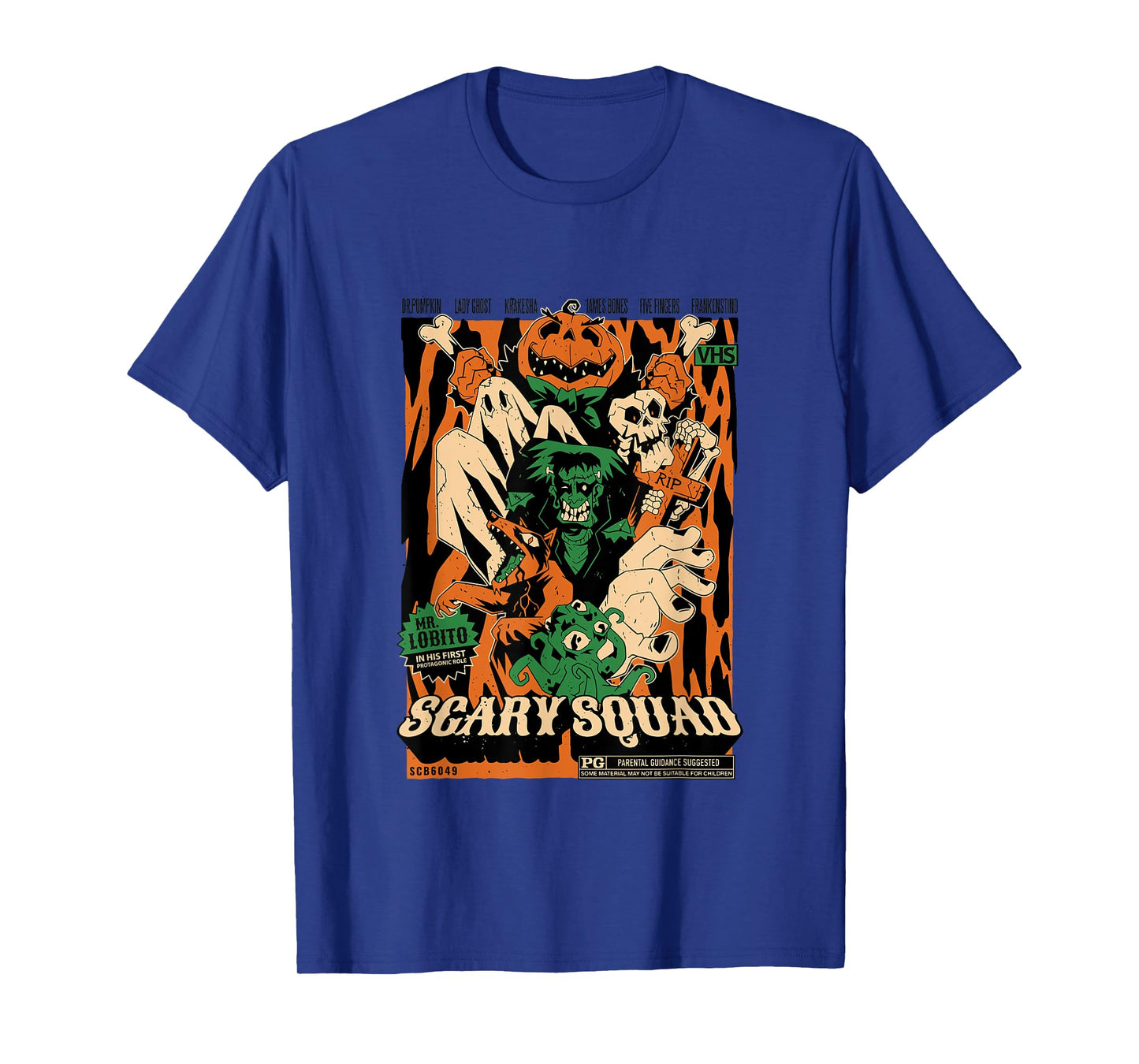 Scary Squad Retro VHS Halloween Monster Movie T-Shirt