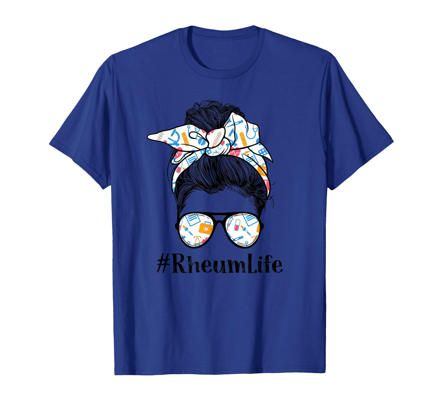 Rheum Rheumatology Nurse Life Appreciation Day Messy Bun T-Shirt