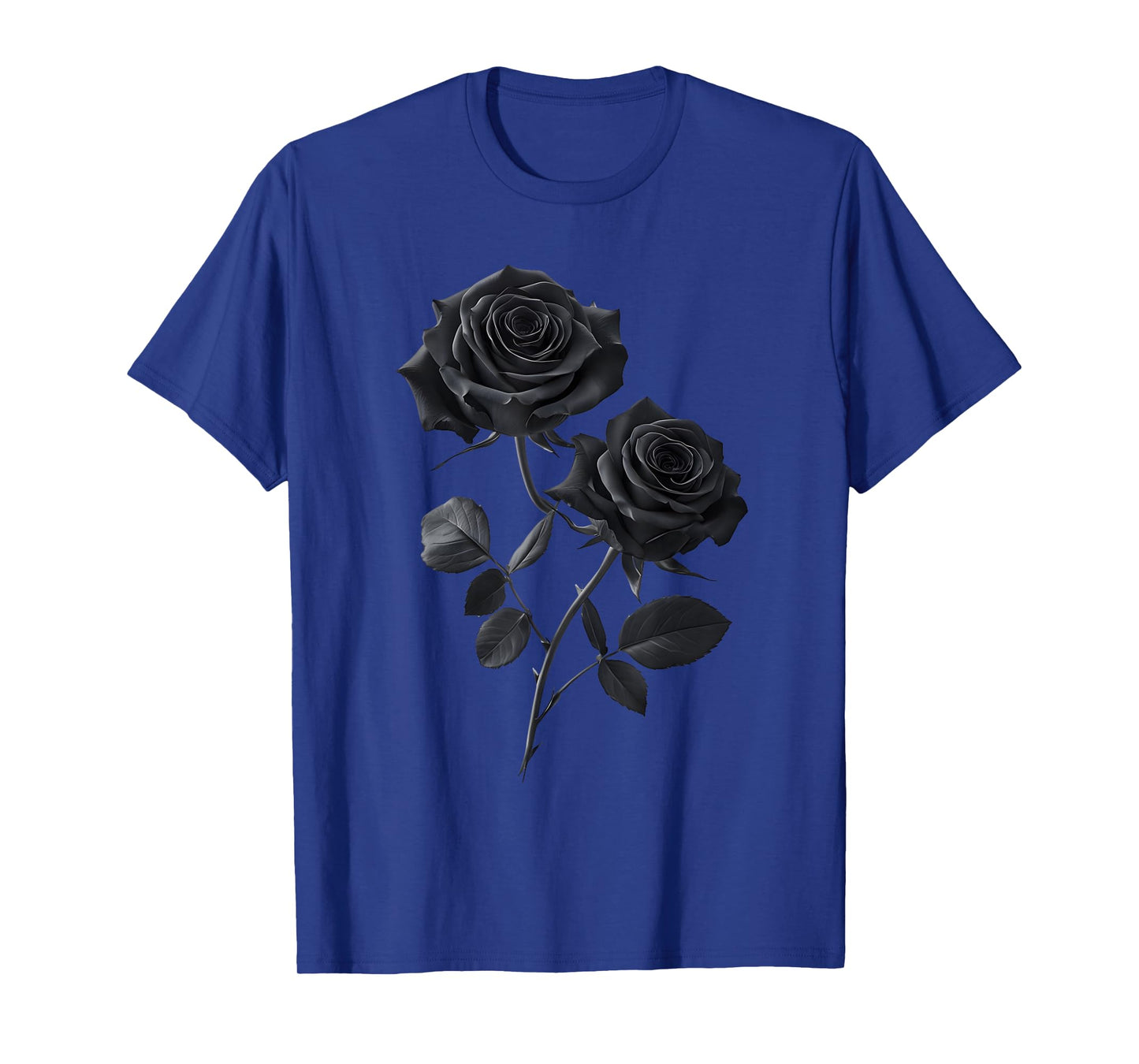 Beautiful Black Roses Flower Couple Luxury Rose Design T-Shirt