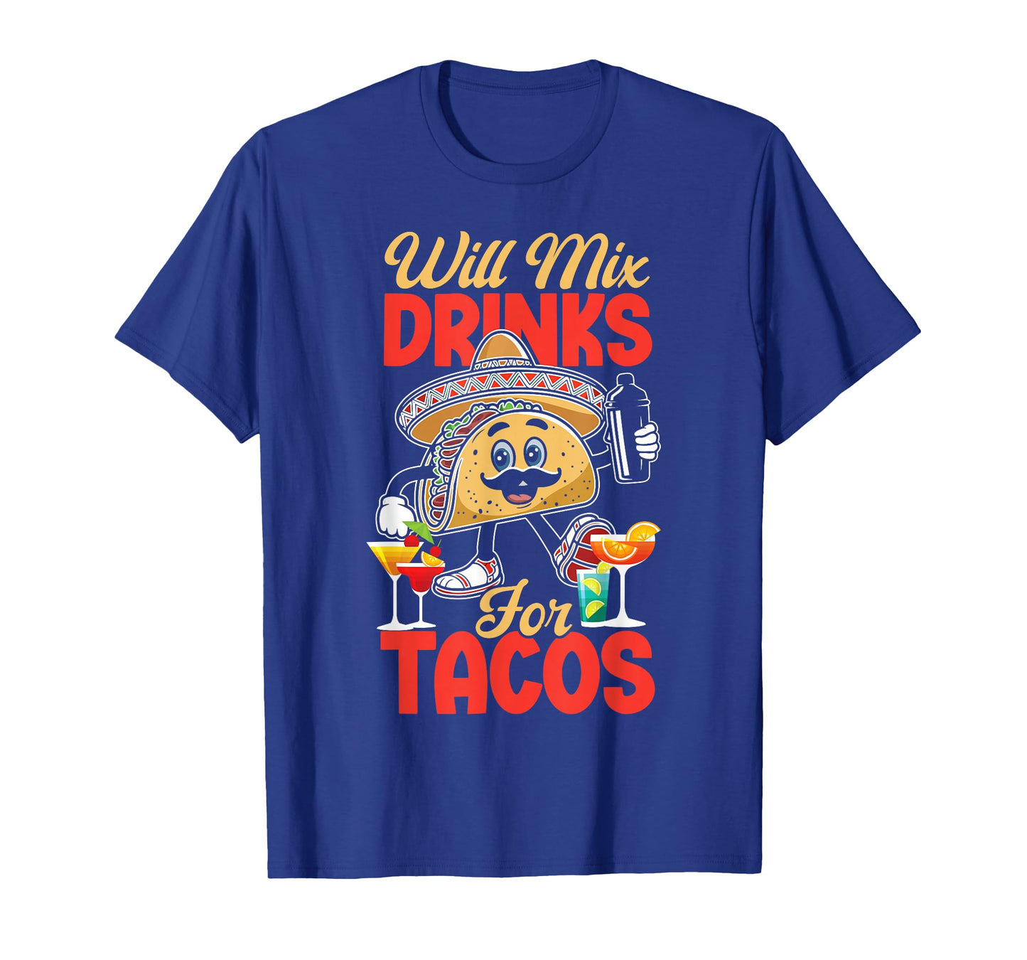 Bartender Mixologist Taco Will Mix Drinks for Tacos T-Shirt