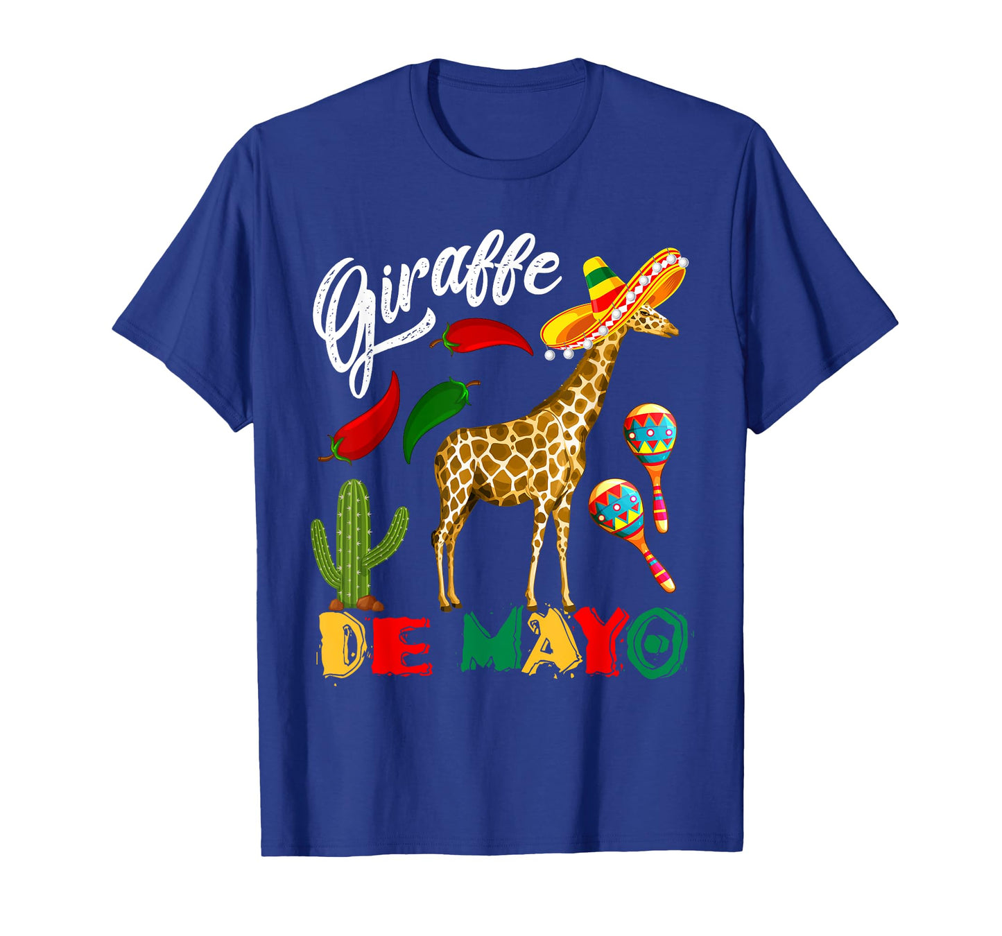 Giraffe De Mayo Mexican Giraffe Sombrero Cinco De Mayo T-Shirt