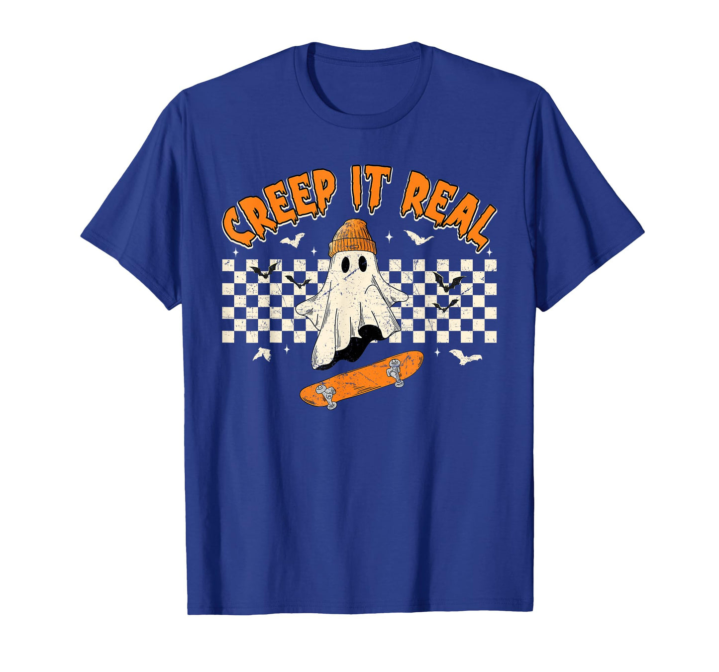 Vintage Retro Halloween Creep It Real Ghost Boy Fall Season T-Shirt