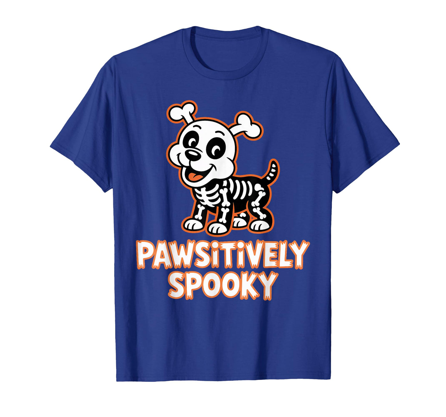 Pawsitively Spooky Dog Skeleton Halloween Costume T-Shirt
