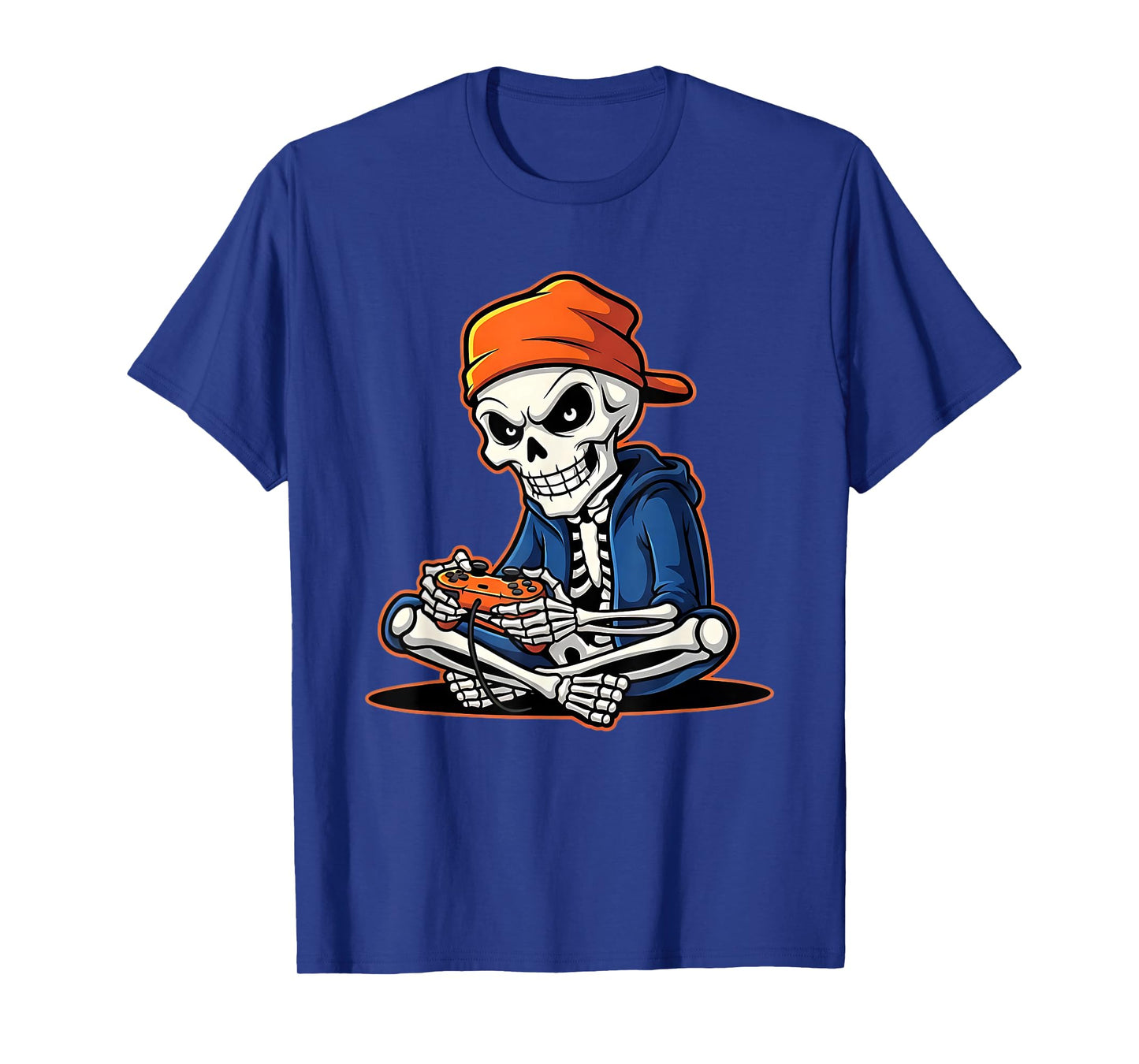 Halloween Skeleton Gamer Video Gaming Funny Skeleton T-Shirt