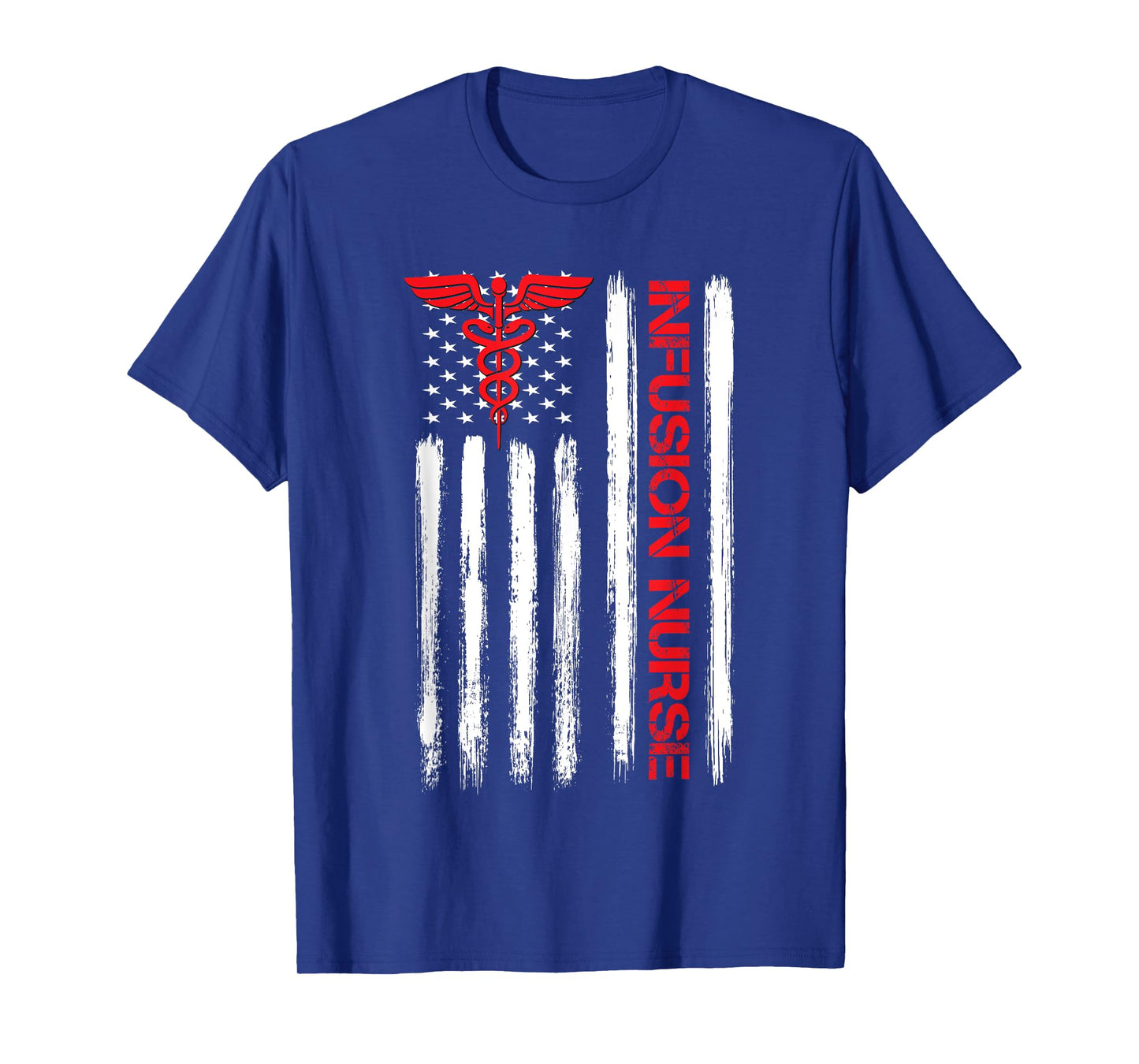 America Flag Infusion Nurse RN Chemotherapy Therapy Nurse T-Shirt