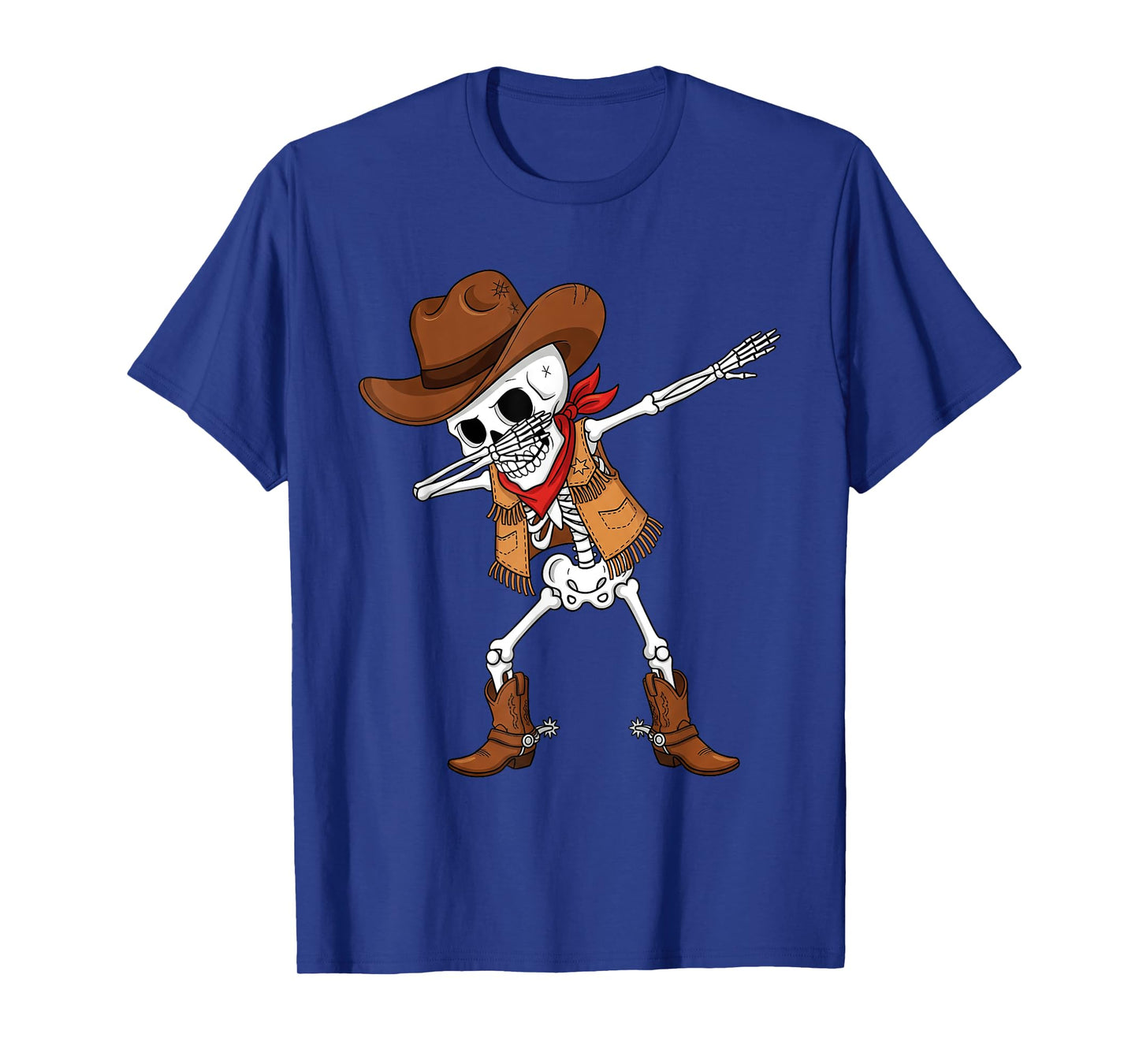 Halloween Cowboy Skeleton Dabbing Costume Trick or Treat T-Shirt
