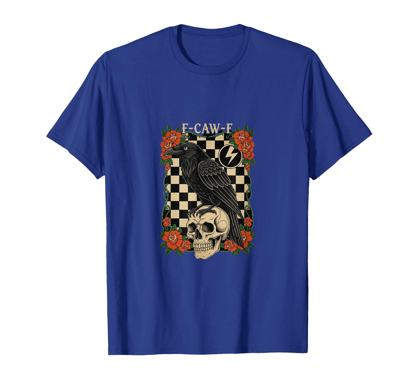 Raven Skull and Roses Vintage F-CAW-F Art T-Shirt