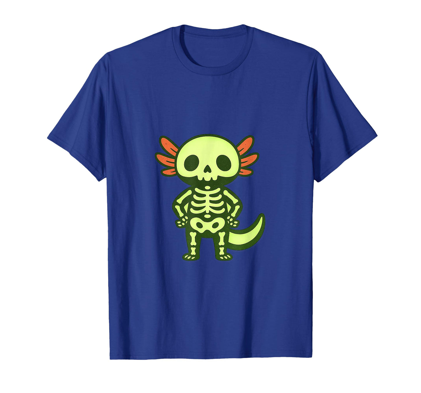 Halloween Axolotl Skeleton Costume Funny Adults T-Shirt