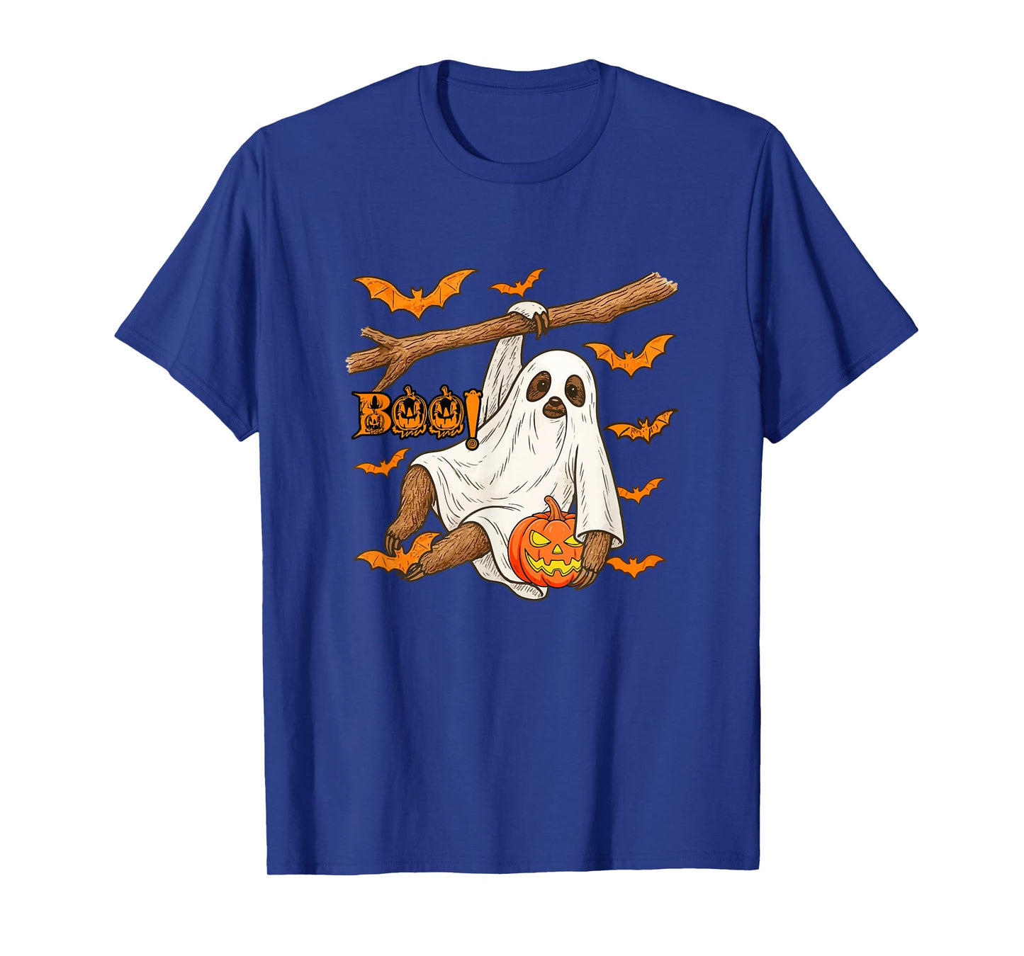 Boo Halloween Sloth Cosplay Ghost Costume Animal Lover T-Shirt
