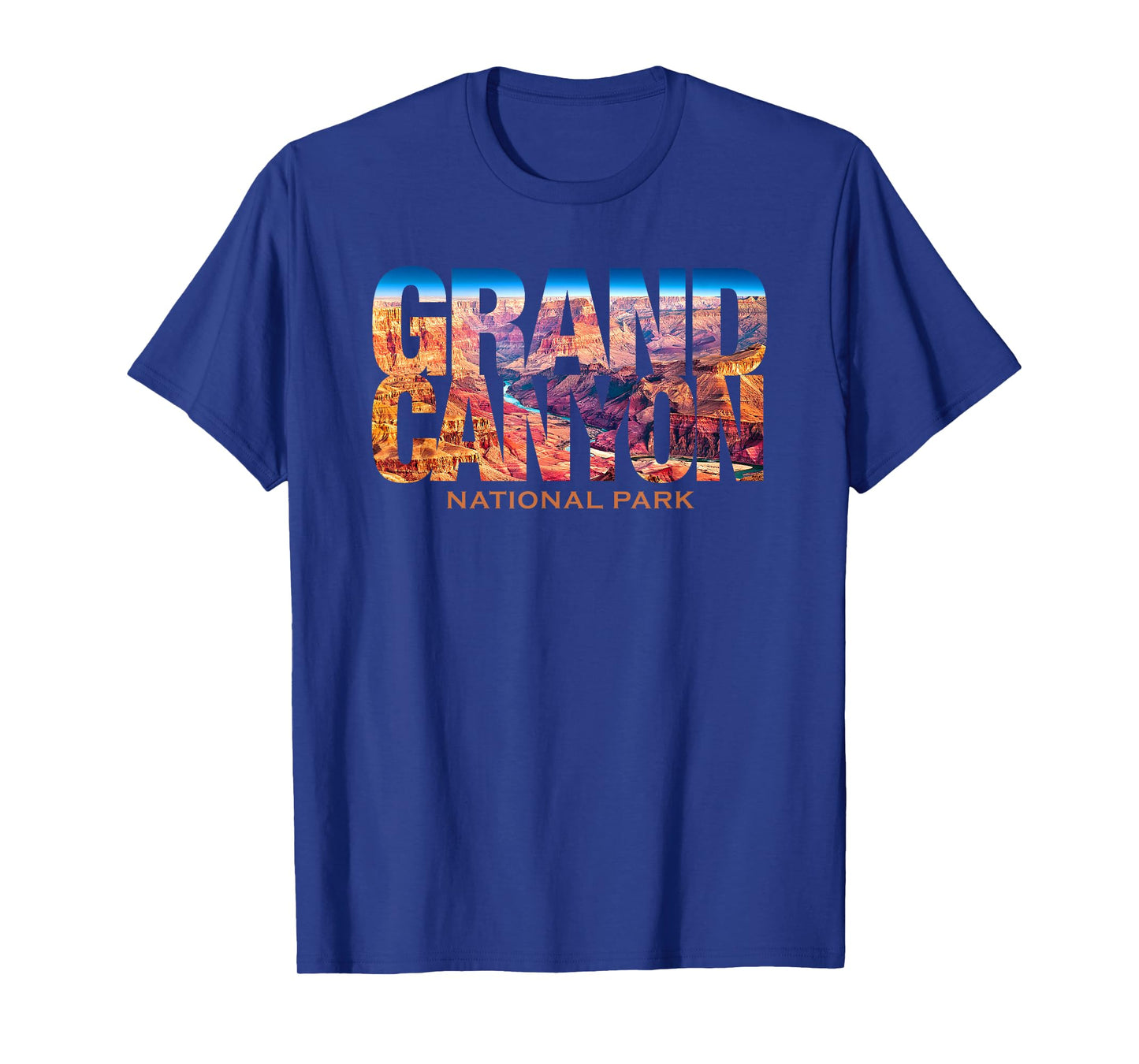 Vintage Grand Canyon National Park Souvenir Shirts Grand Canyon National Park Photo Text Hiking T-Shirt Unisex-Adults Black Small Classic Fit Short Sleeve