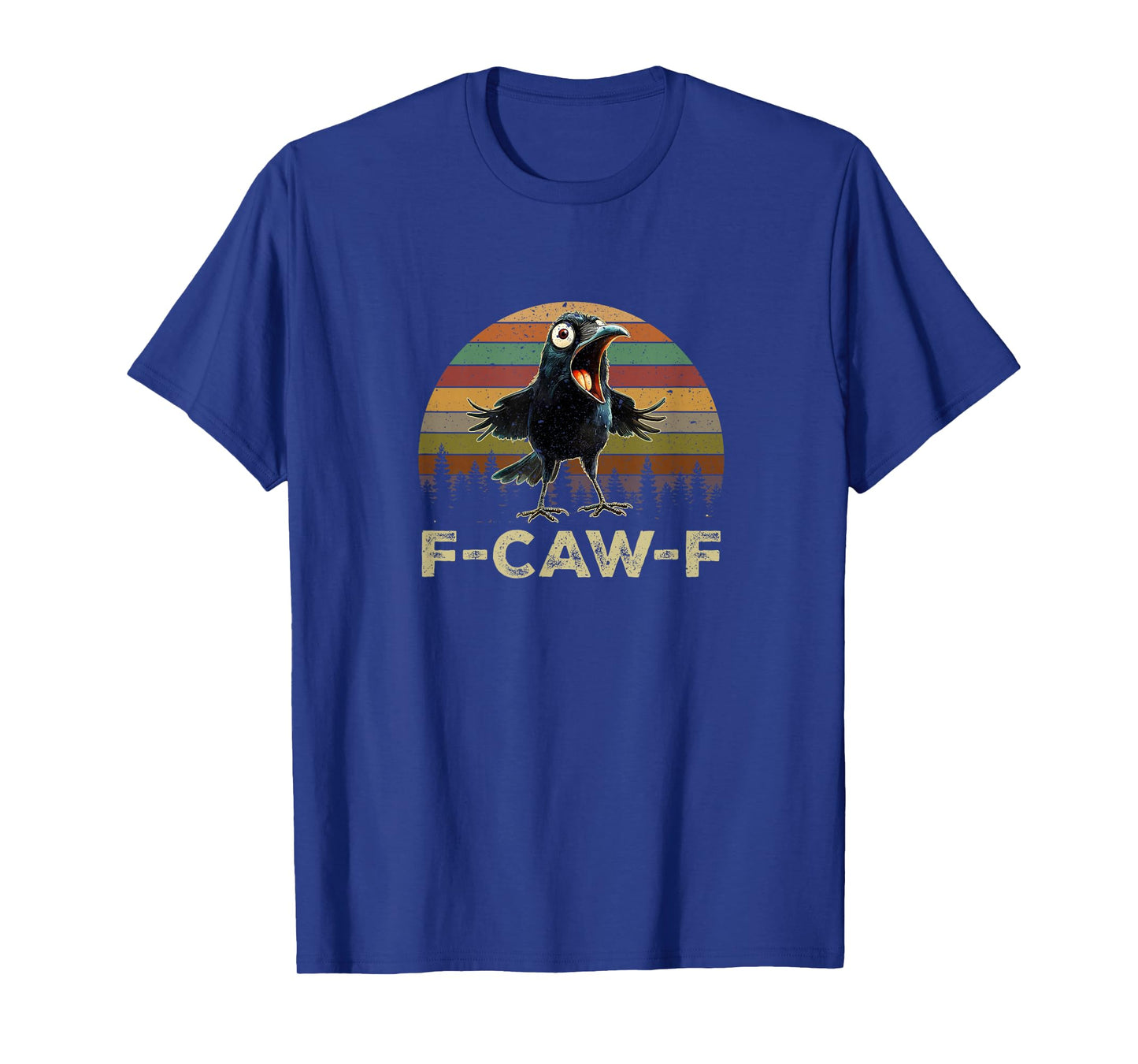 Black Crow, F-Caw-F Funny Black Bird Moon Gothic Adult Humor T-Shirt