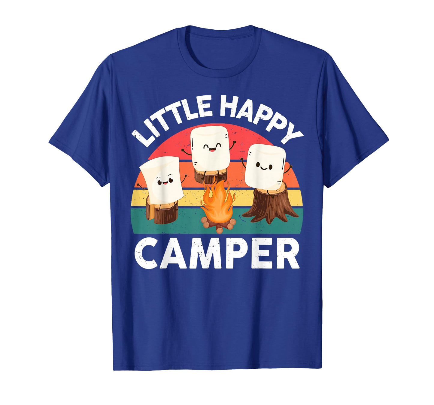 Happy Marshmallow Camper-Shirt Kids Toddler Boy Cute Camping T-Shirt
