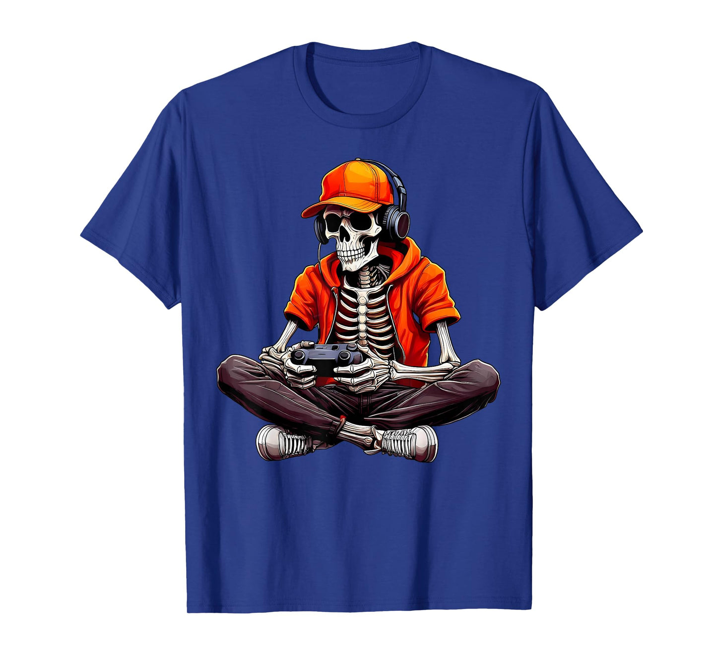 Funny Halloween Skeleton Gamer Video Gaming Boys Men Kids T-Shirt