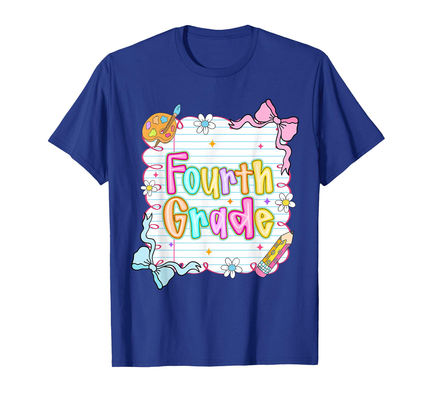 Preppy Fourth Grade Back To School 4th Grade Teachers Girls T-Shirt
