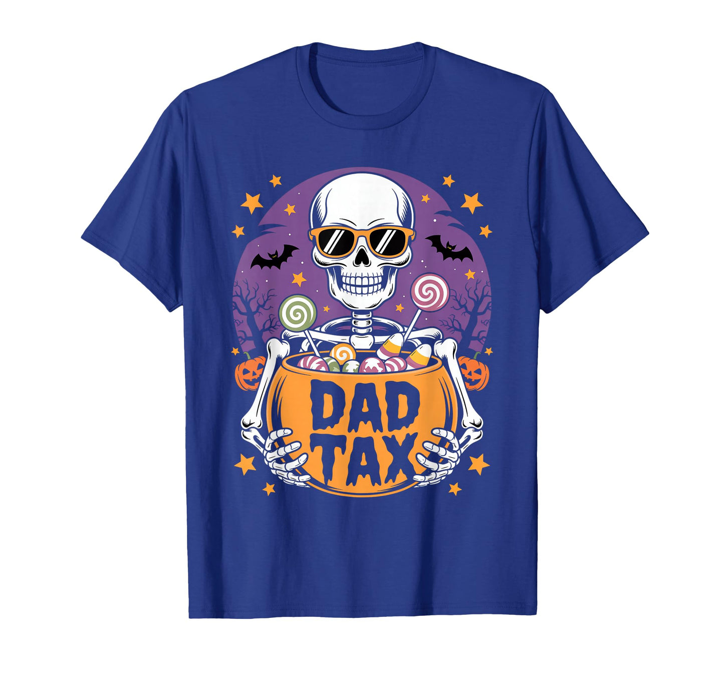 Skeleton Dad Tax Collector Halloween Candy Funny Shirt T-Shirt