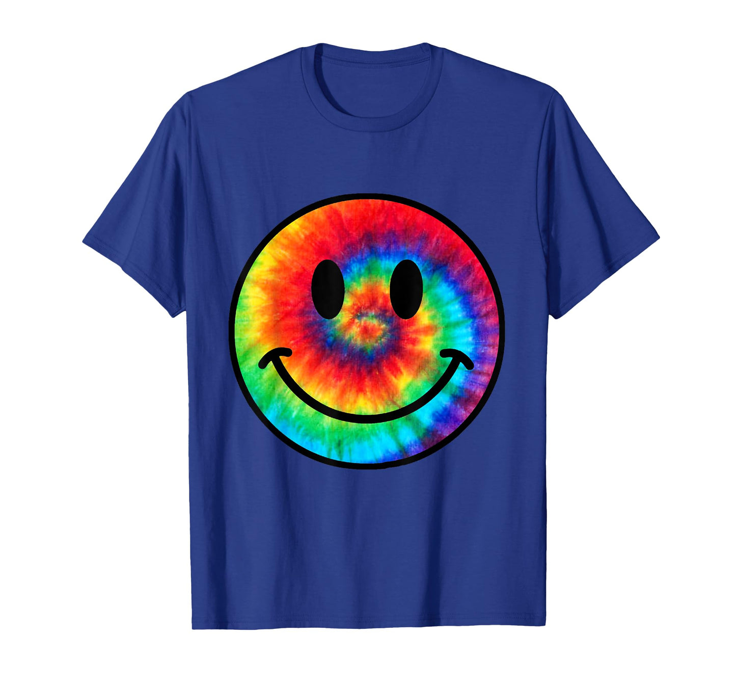 Retro 70s Smile Face Trendy Tie Dye Cute Happy Smile Face T-Shirt