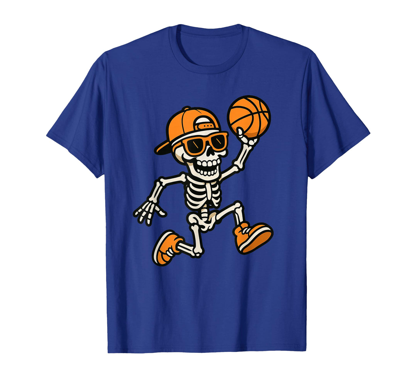 Skeleton Basketball Funny Halloween Costume Men Women Boys T-Shirt