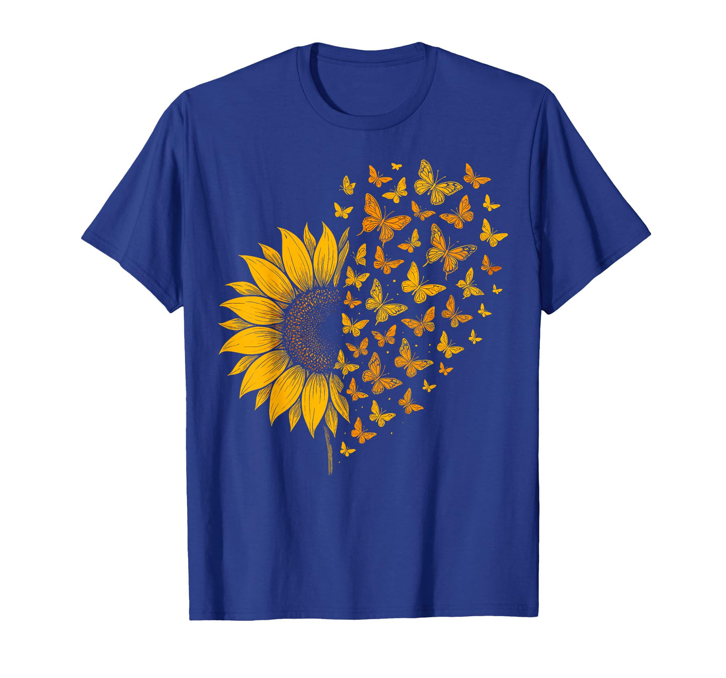 Retro Sunflower with Butterflies T-Shirt