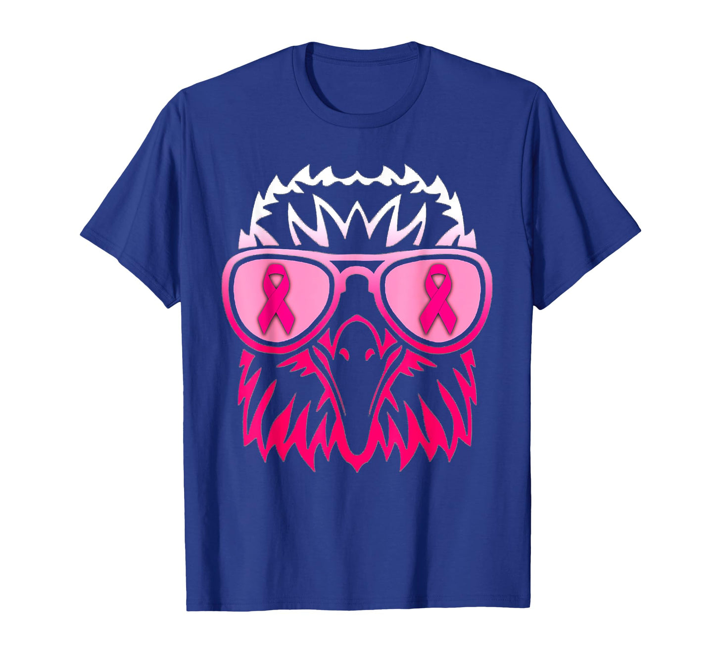 Pink Ribbon Sunglasses Support Breast Cancer Awareness Eagle T-Shirt