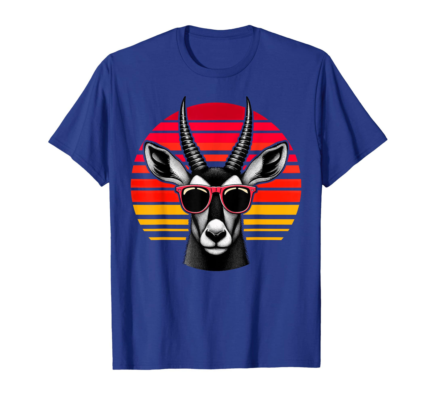 Sable Antelope Retro Vintage Sunset Animal Sunglasses 70s T-Shirt