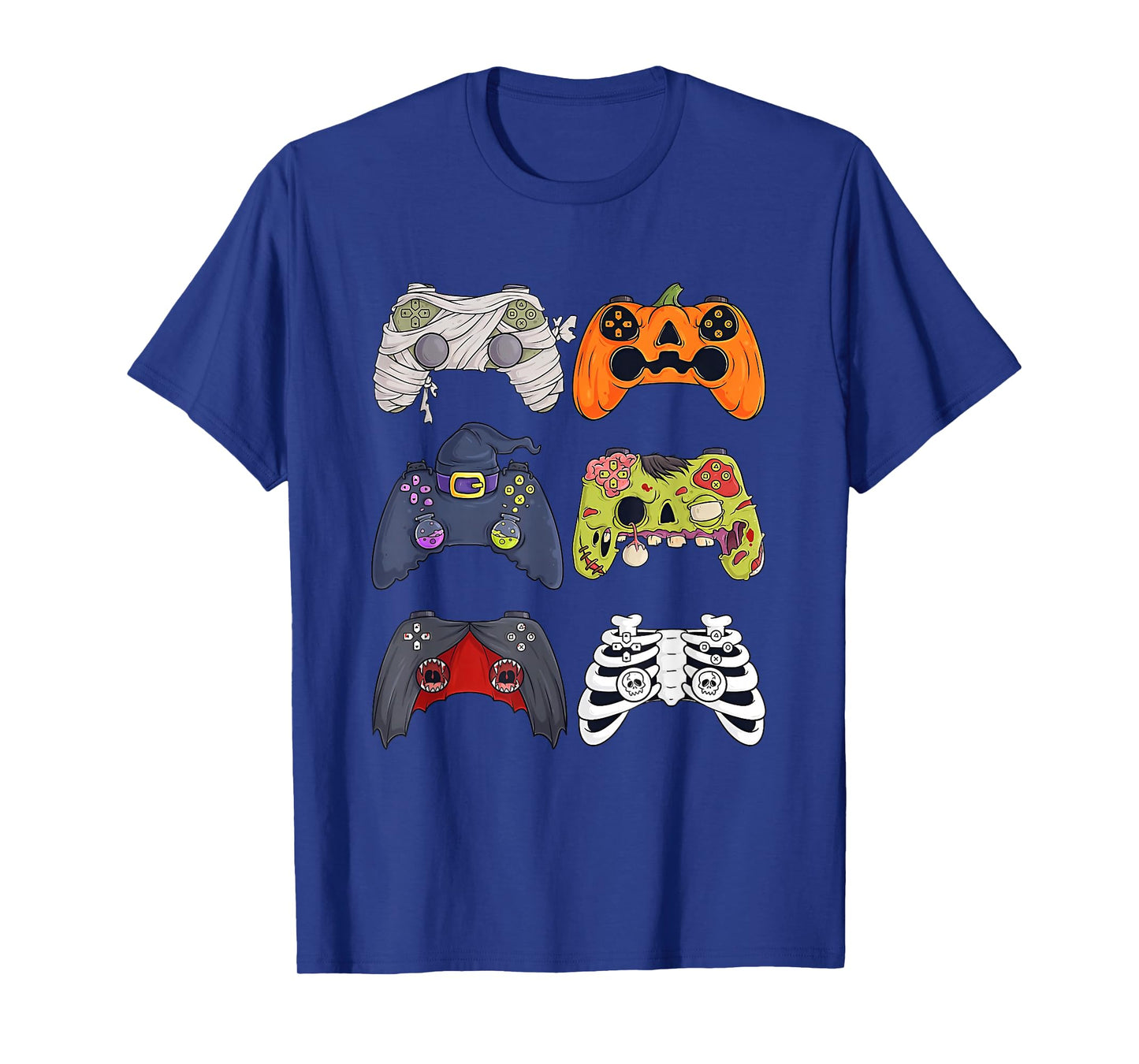 Halloween Skeleton Zombie Gaming Controllers Mummy Boys Kids T-Shirt