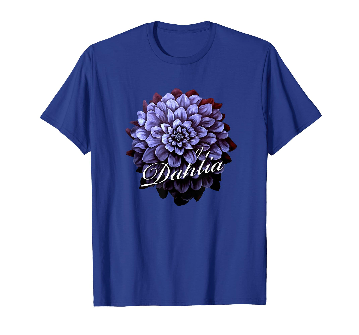 Purple Flower Dahlia Painting Floral Art T-Shirt T-Shirt
