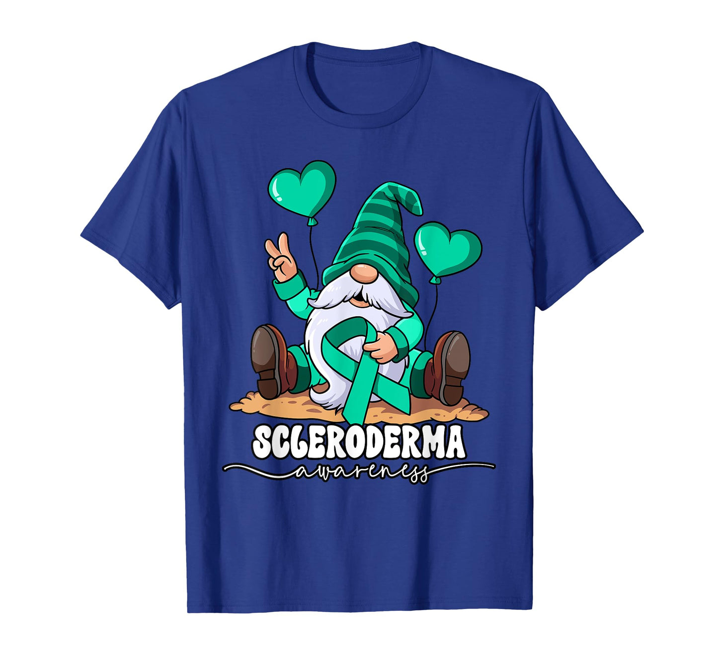Scleroderma Awareness T-Shirt - Black Unisex-Adults Classic Fit Gnome Design