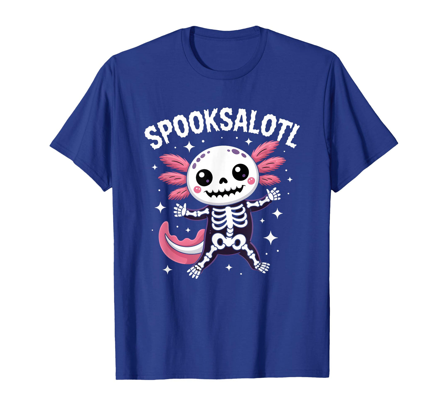 Axolotl Halloween Spooky Moonlit Pumpkin Party T-Shirt