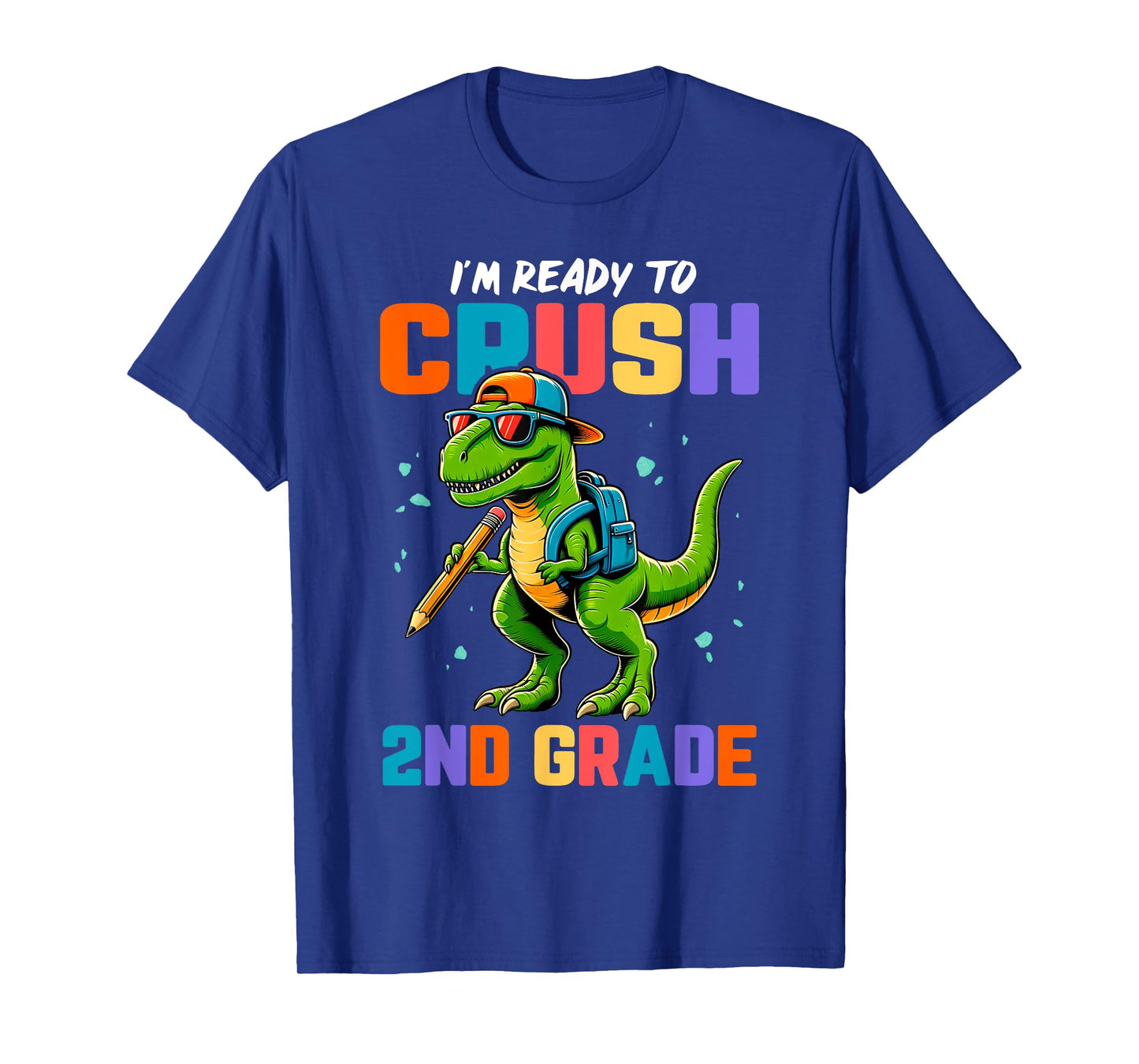 First Day of 2nd Grade Boys Kids Dinosaur Back To School T-Shirt