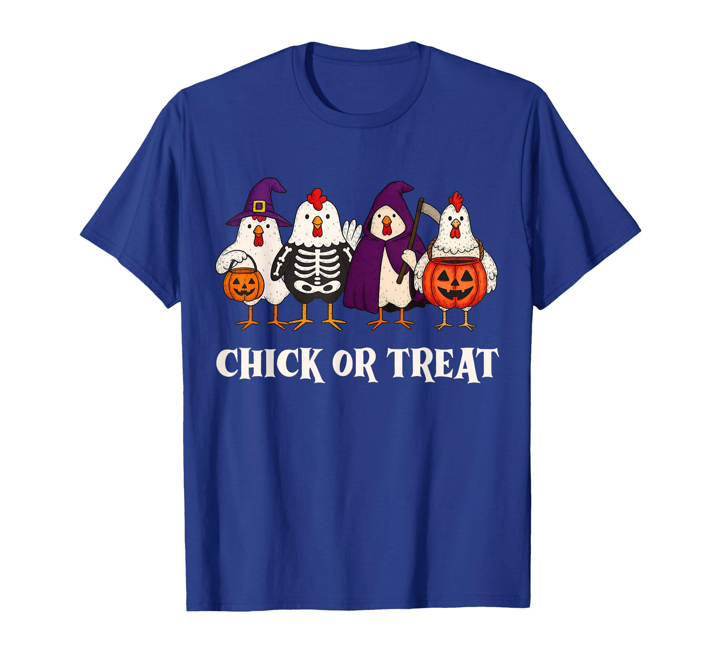 Chick Or Treat Funny Farm Chicken Halloween Costume Women T-Shirt