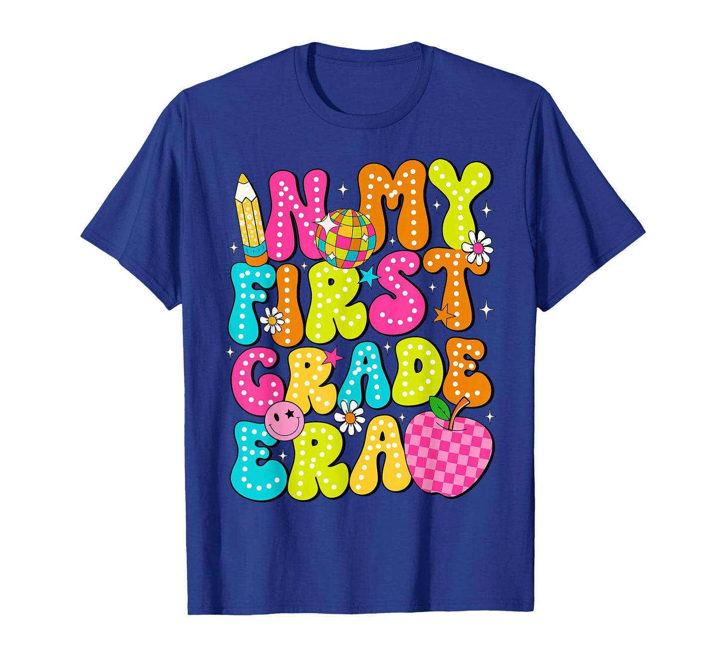 Groovy In My 1st Grade Era Back To School Teachers Kids T-Shirt