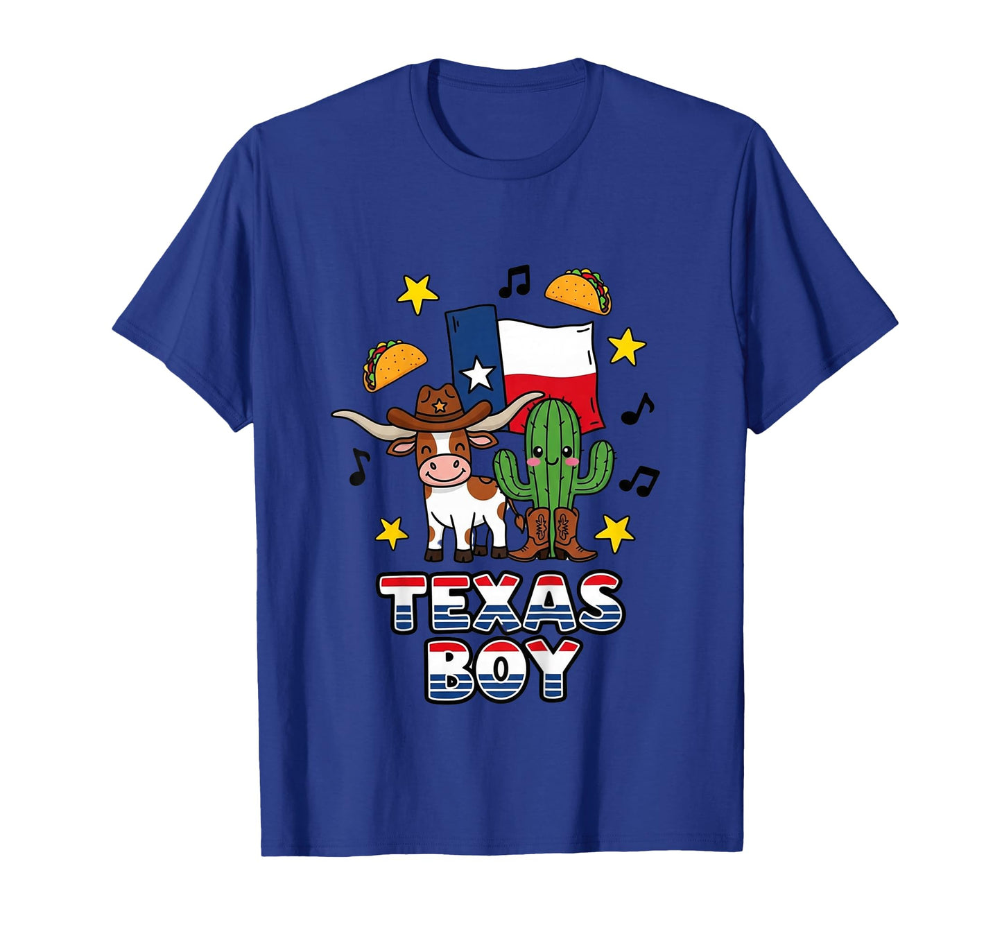 Texas boy Cowboy Cow and Cactus Funny Kids T-Shirt