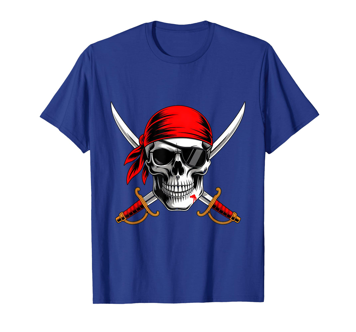 Pirate Flag Skull and Crossbones Skeleton Graphic Halloween T-Shirt