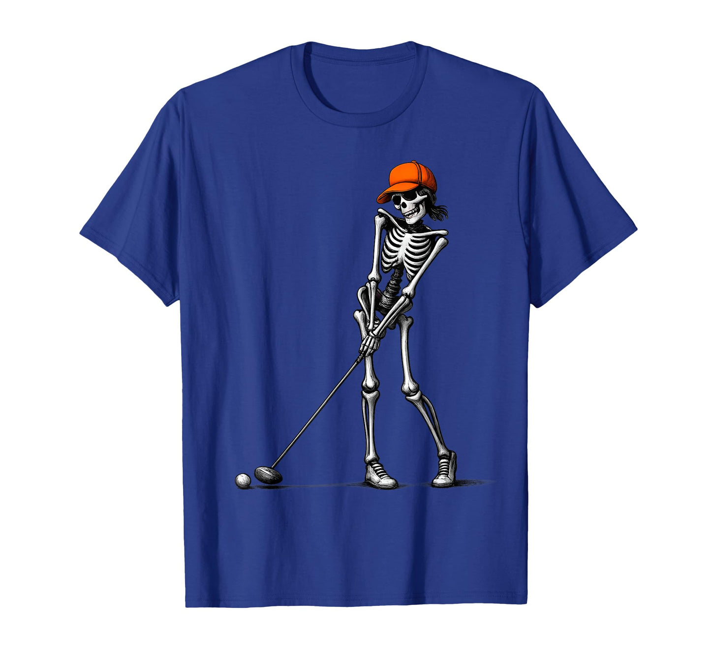 Funny Female Skeleton Golfer Halloween Golf Costume T-Shirt
