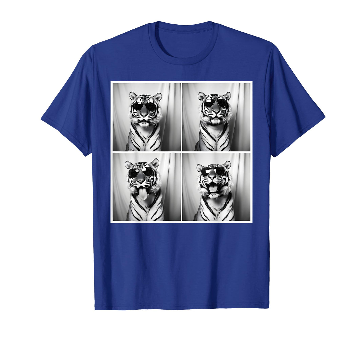 Tiger With Sunglasses Snapshot Funny Wild Animal Photo Booth T-Shirt